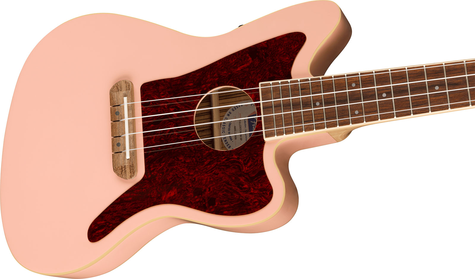 Fender Fullerton Jazzmaster Uke Concert Epicea Acajou Noy - Shell Pink - UkulÉlÉ - Variation 2