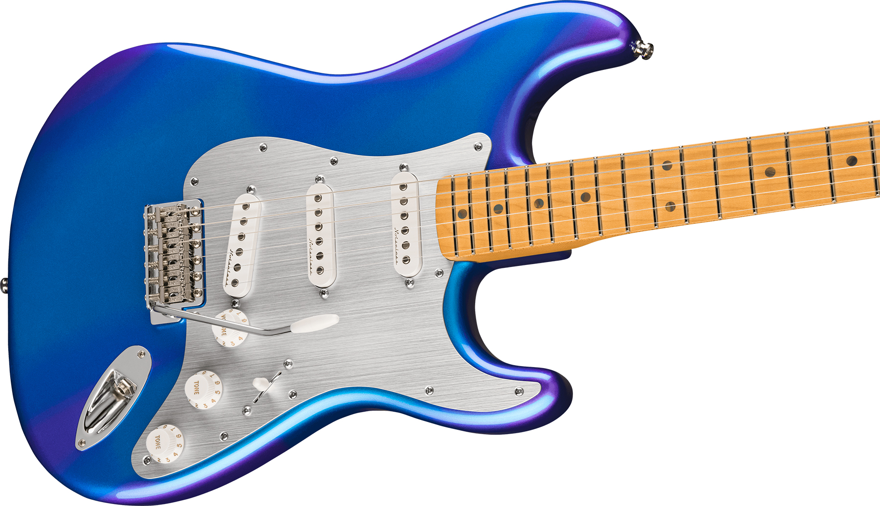 H.E.R. Stratocaster Ltd (MN, MEX) - blue marlin Guitare électrique forme  str Fender