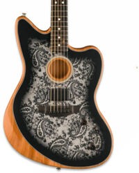 Guitare folk Fender American Acoustasonic Jazzmaster FSR Ltd - Black paisley