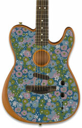 Guitare folk Fender American Acoustasonic Telecaster FSR Ltd (USA) - Blue flower