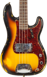 Basse électrique solid body Fender Custom Shop 1963 Precision Bass #CZ560028 - Heavy relic aged 3-color sunburst
