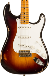Guitare électrique forme str Fender Custom Shop 70th Anniversary 1954 Stratocaster Ltd #XN4345 - Relic Wide-Fade 2-Color Sunburst