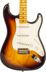 Guitare électrique forme str Fender Custom Shop 1955 Stratocaster #R130058 - Journeyman relic 2-color sunburst