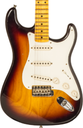 Guitare électrique forme str Fender Custom Shop 1955 Stratocaster #R130058 - Journeyman Relic 2-Color Sunburst