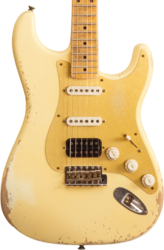 Guitare électrique forme str Fender Custom Shop 1956 Stratocaster HSS #R143989 - Relic Vintage White