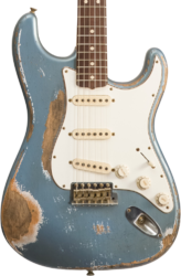 Guitare électrique forme str Fender Custom Shop 1963 Stratocaster #R139911 - Relic Lake Placid Blue