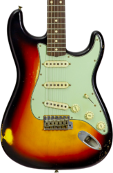 Guitare électrique forme str Fender Custom Shop 60's Stratocaster Masterbuilt Andy Hicks #AH0416 - Relic 3-Color Sunburst