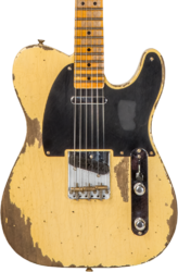 Guitare électrique forme tel Fender Custom Shop 1952 Telecaster #R131382 - Heavy relic aged nocaster blonde