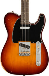 Guitare électrique forme tel Fender Jason Isbell Custom Telecaster (MEX, RW) - Road worn 3-color chocolate burst