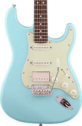 Guitare électrique forme str Fender Made in Japan Hybrid II Stratocaster HSS - daphne blue