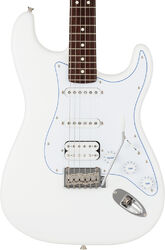 Guitare électrique forme str Fender Made in Japan Hybrid II Stratocaster HSS (RW) - white