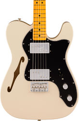 Guitare électrique forme tel Fender American Vintage II 1972 Telecaster Thinline Ltd (USA, MN) - olympic white