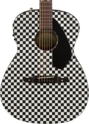 Guitare folk Fender Tim Armstrong Hellcat - Checkerboard white/black