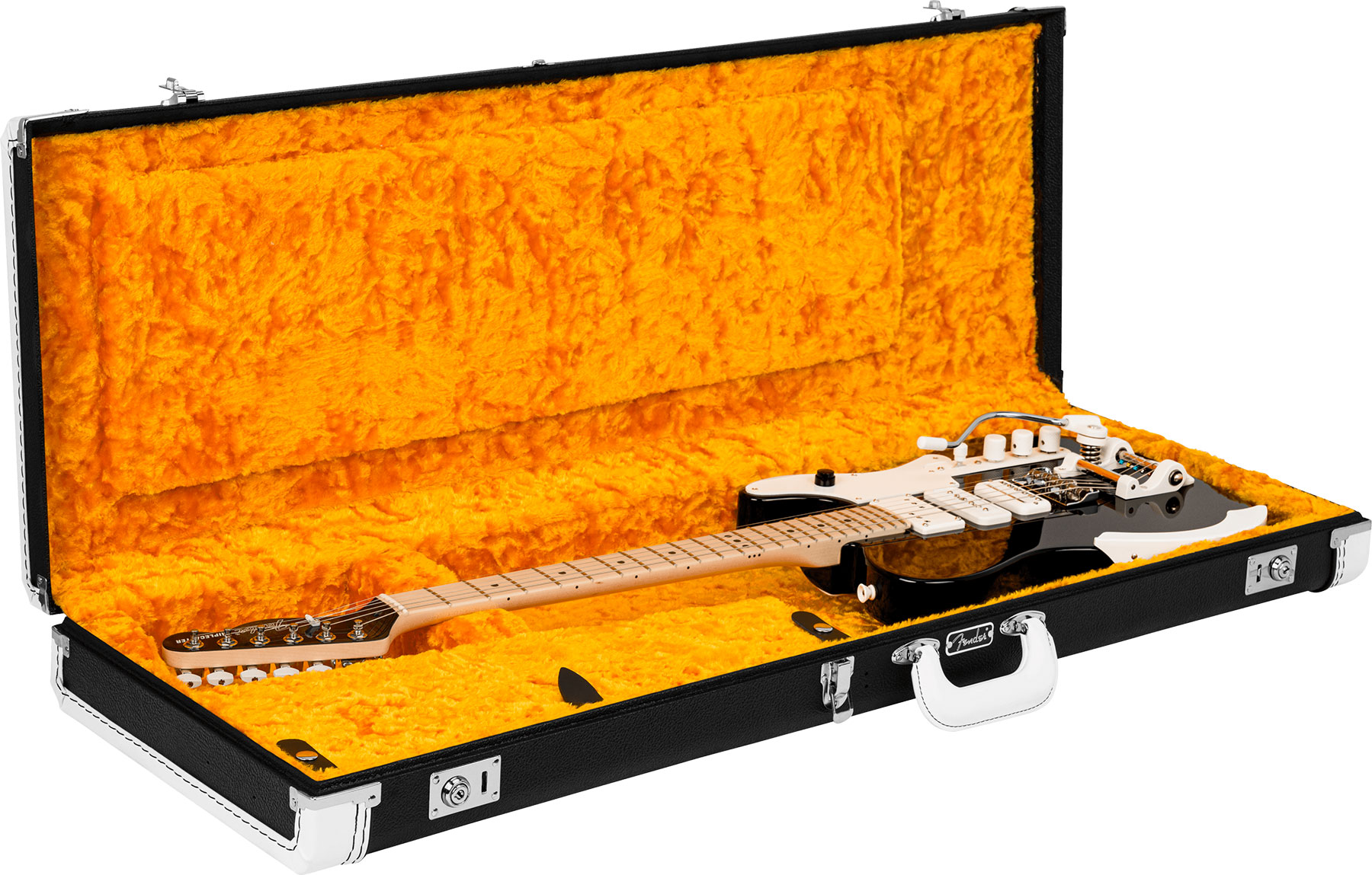 Fender Jack White Tele Triplecaster Usa Signature Hsh Trem Mn - Black - Guitare Électrique Signature - Variation 4