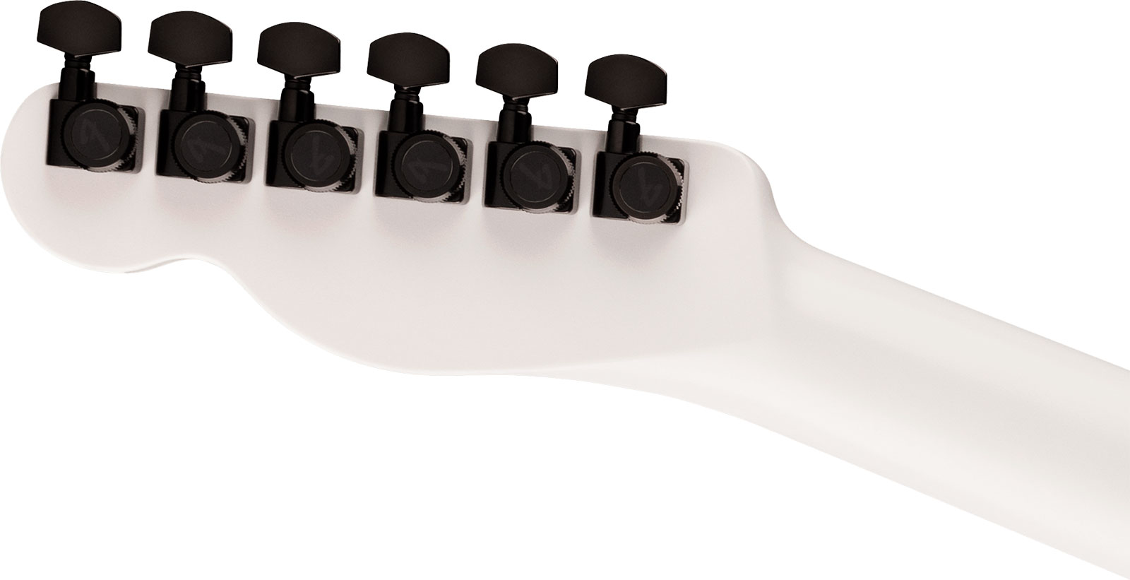 Fender Jack White Triplesonic Acoustasonic Tele Signature - Satin Arctic White With Black Top - Guitare Folk - Variation 3