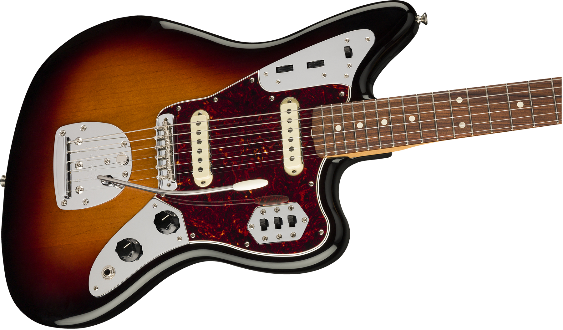 Fender Jaguar 60s Vintera Vintage Mex Pf - 3-color Sunburst - Guitare Électrique RÉtro Rock - Variation 2
