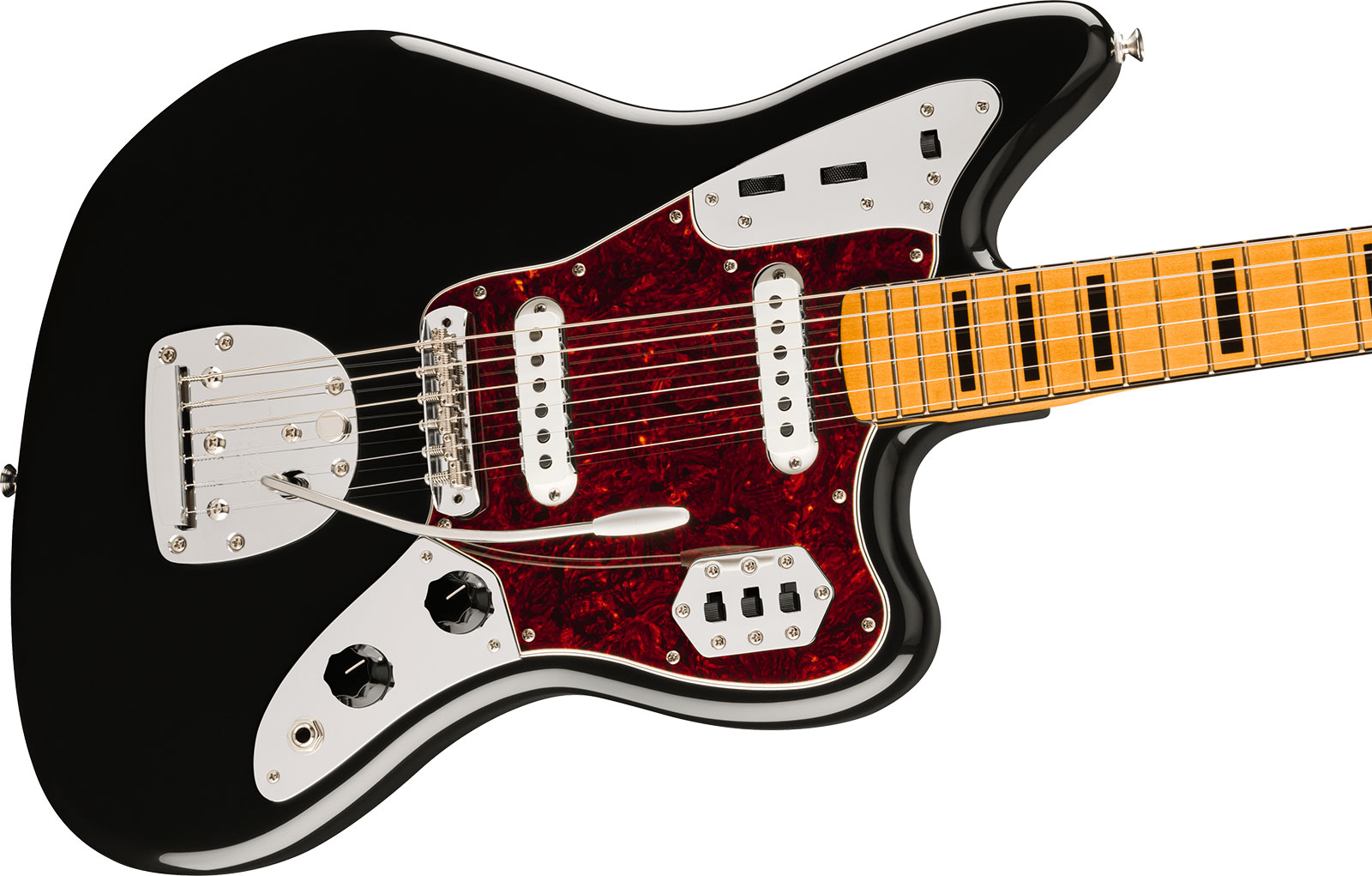 Fender Jaguar 70s Vintera 2 Mex 2s Trem Mn - Black - Guitare Électrique RÉtro Rock - Variation 2