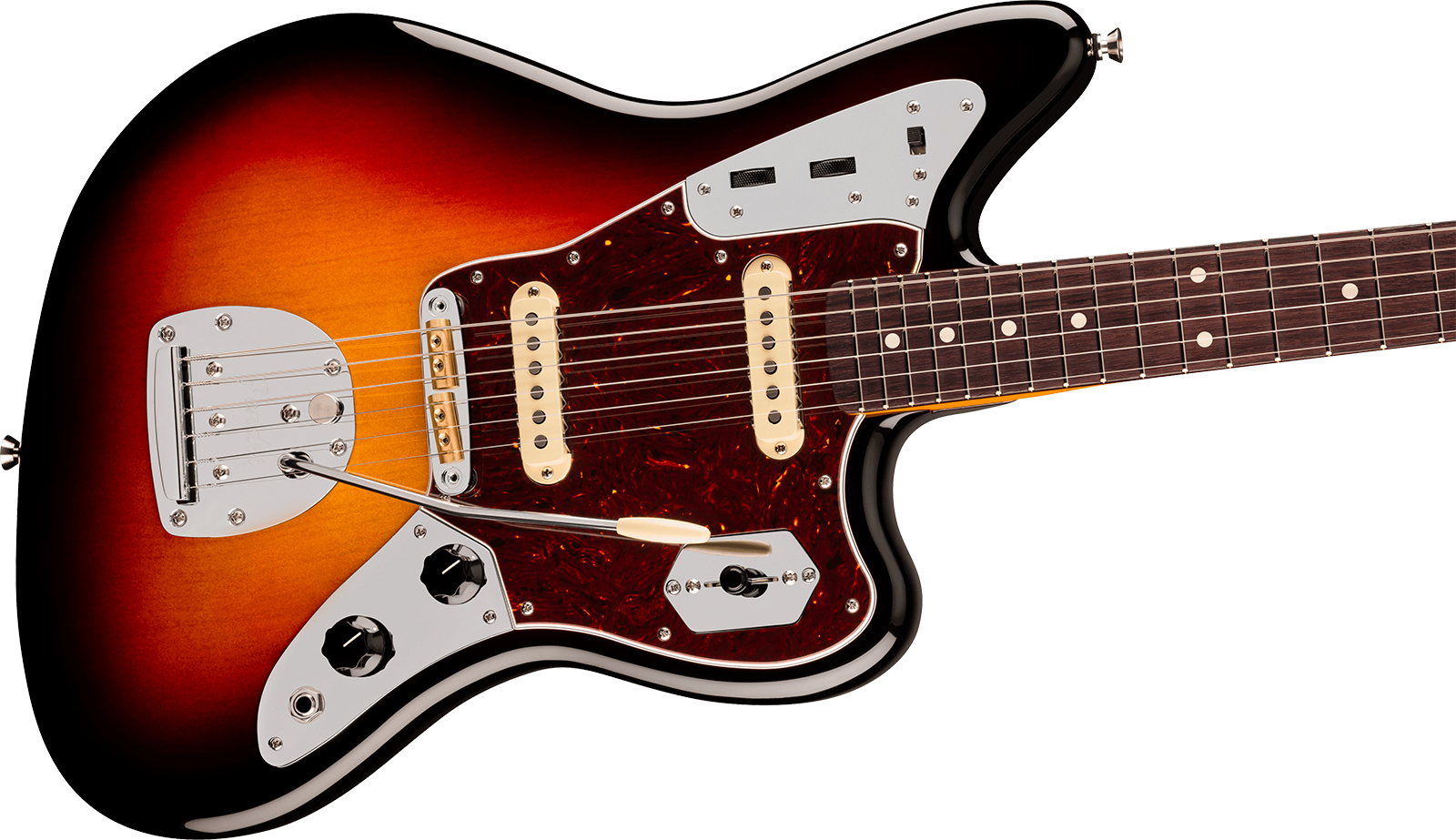 Fender Jaguar American Pro. Usa Shsc 2s Trem Rw - 3-color Sunburst - Guitare Électrique RÉtro Rock - Variation 2