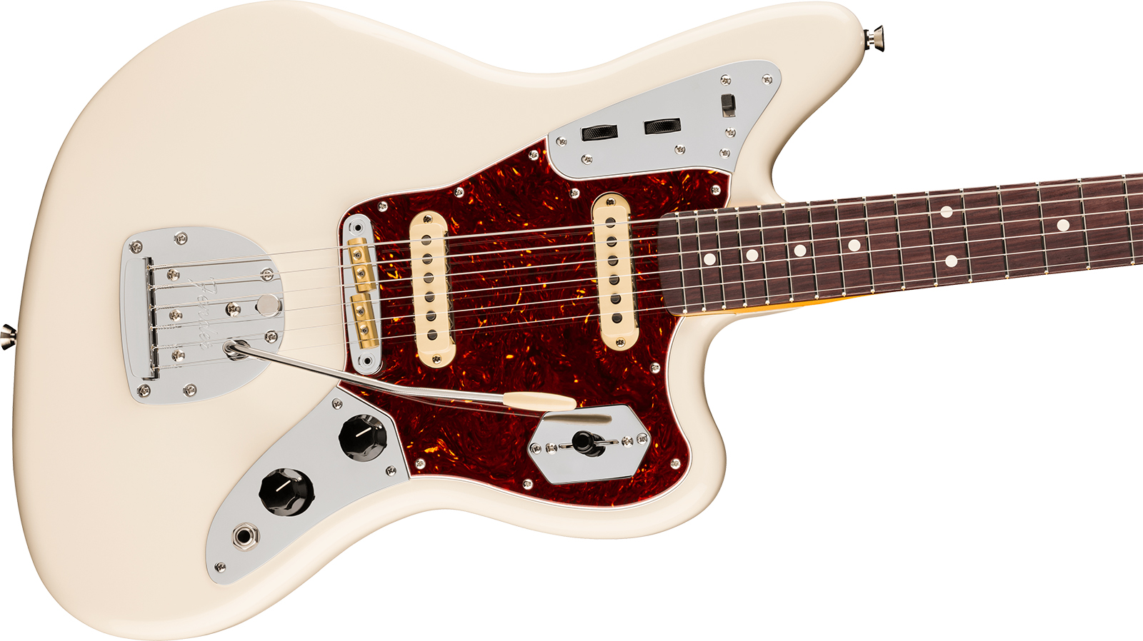 Fender Jaguar American Pro. Usa Shsc 2s Trem Rw - Olympic White - Guitare Électrique RÉtro Rock - Variation 2