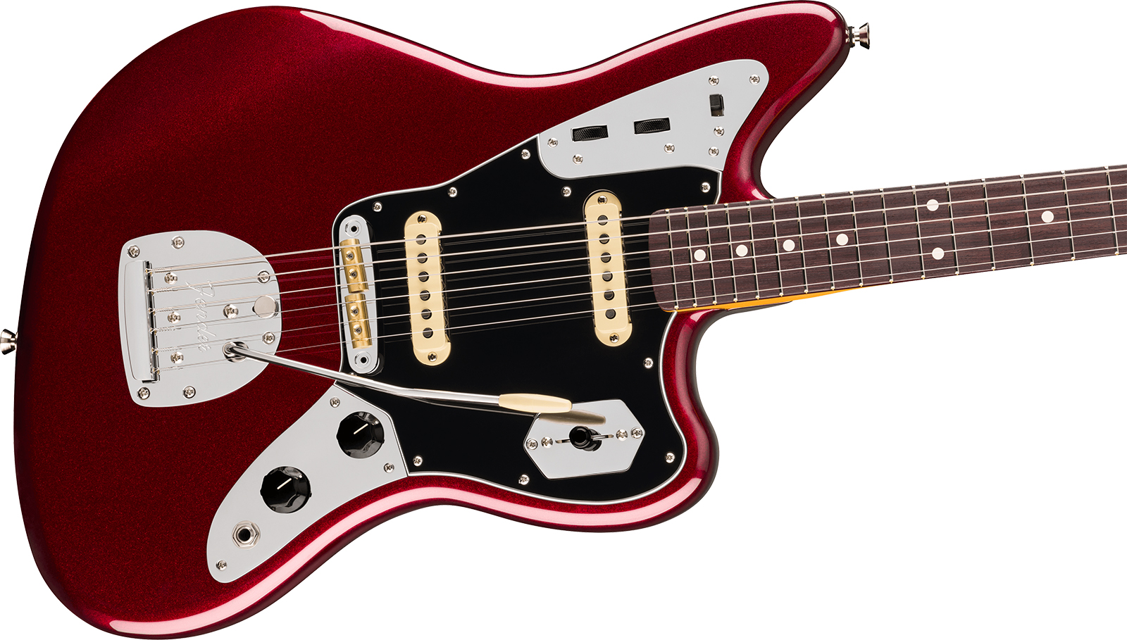 Fender Jaguar American Pro. Usa Shsc 2s Trem Rw - Oxblood - Guitare Électrique RÉtro Rock - Variation 2