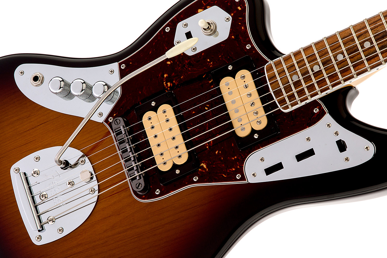 Fender Kurt Cobain Jaguar Lh Gaucher Mex Hh Trem Rw - 3-color Sunburst - Guitare Électrique Gaucher - Variation 3