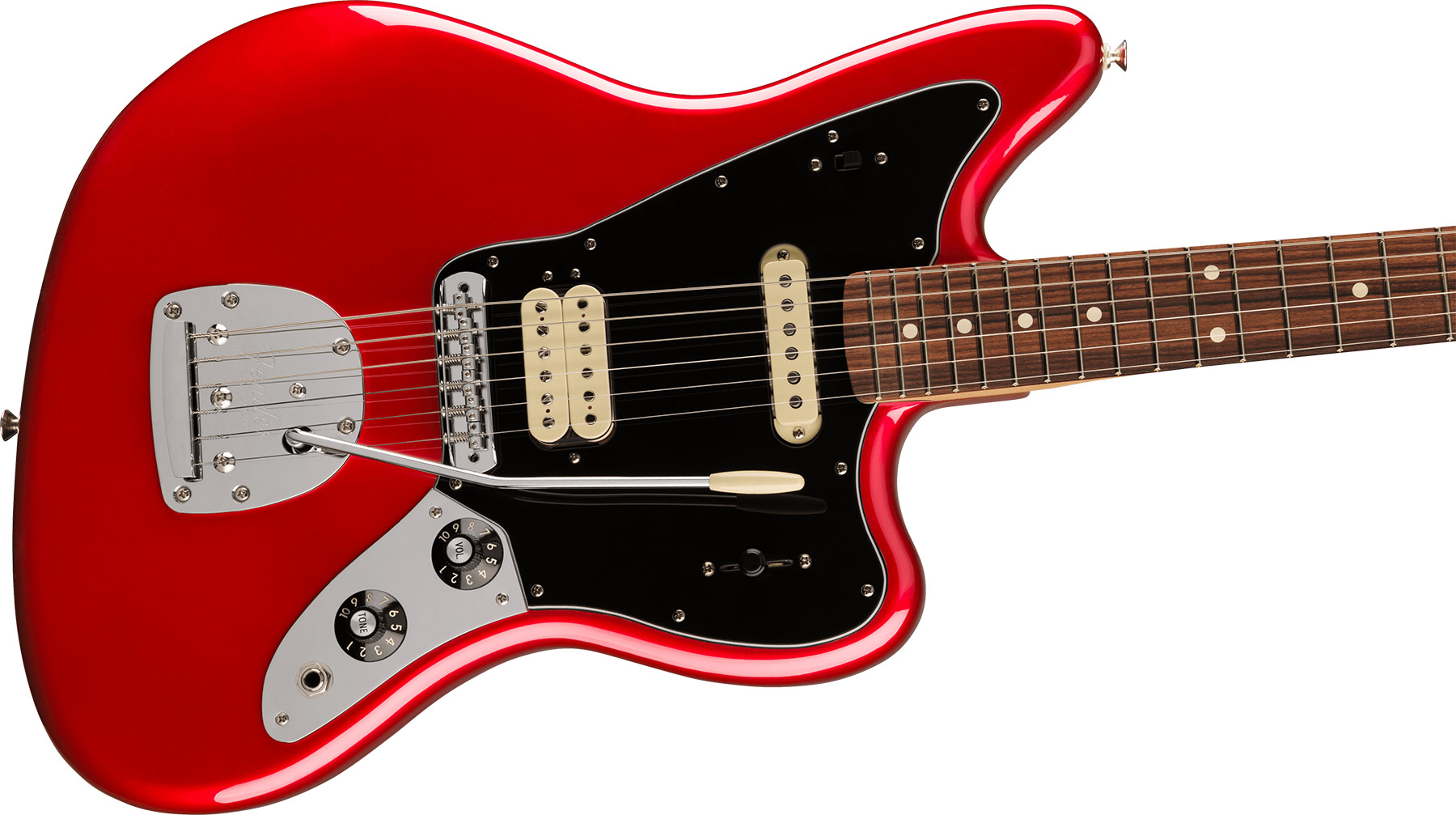 Fender Jaguar Player Mex 2023 Hs Trem Pf - Candy Apple Red - Guitare Électrique RÉtro Rock - Variation 2