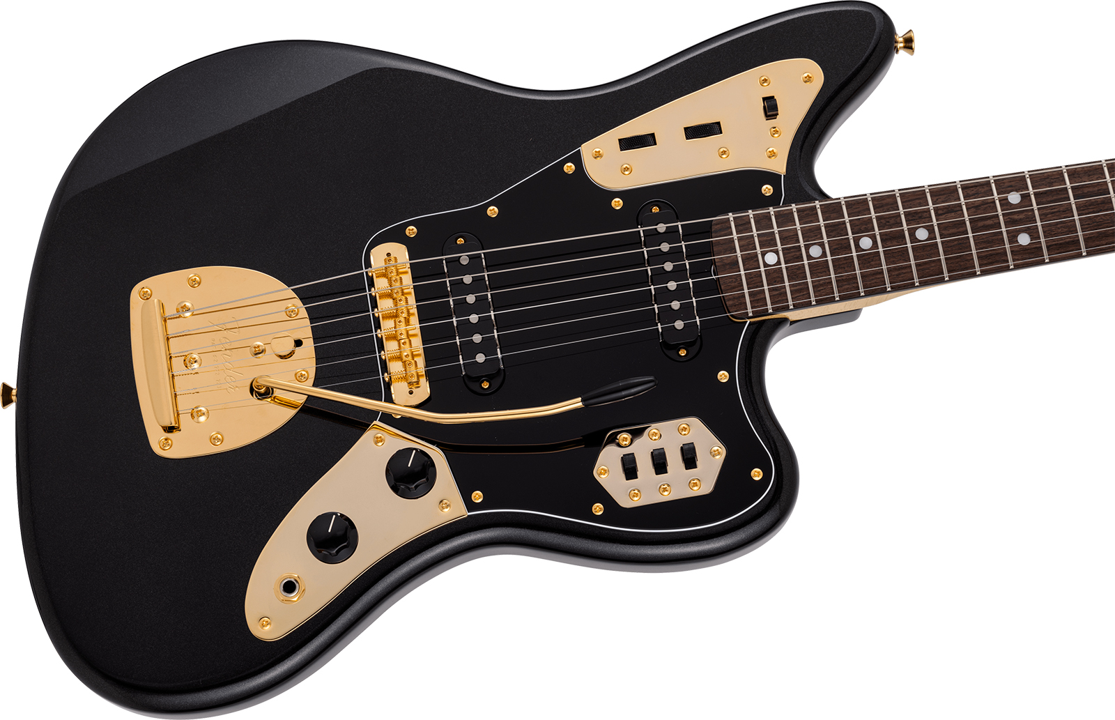 Fender Jaguar Traditional 60s Mij Ltd Jap Shsc 2s Trem Rw - Black Pearl - Guitare Électrique RÉtro Rock - Variation 2
