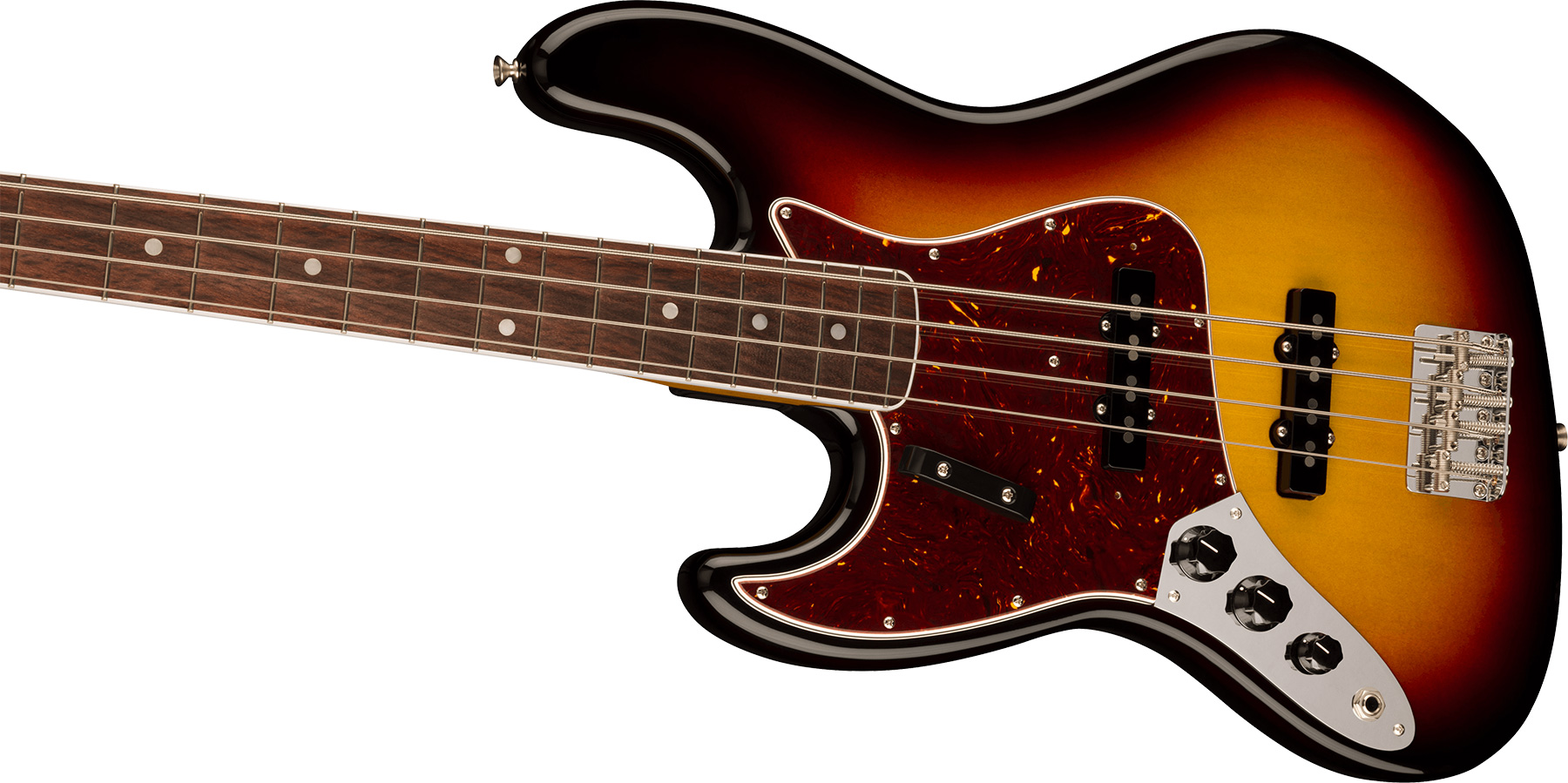 Fender Jazz Bass 1966 American Vintage Ii Lh Gaucher Usa Rw - 3-color Sunburst - Basse Électrique Solid Body - Variation 2