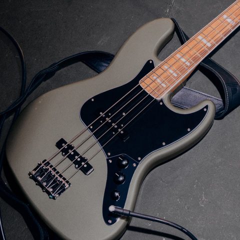 Fender Jazz Bass 70s Vintera Vintage Mex Pf - Inca Silver - Basse Électrique Solid Body - Variation 4