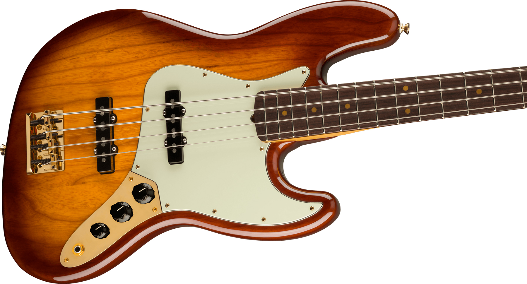 Fender Jazz Bass 75th Anniversary Commemorative Ltd Usa Mn +etui - 2-color Bourbon Burst - Basse Électrique Solid Body - Variation 2