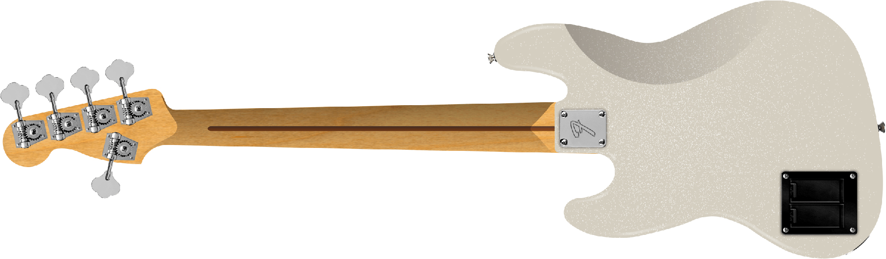 Fender Jazz Bass Active V Player Ii Modified Mex 5c Mn - Olympic Pearl - Basse Électrique Solid Body - Variation 1