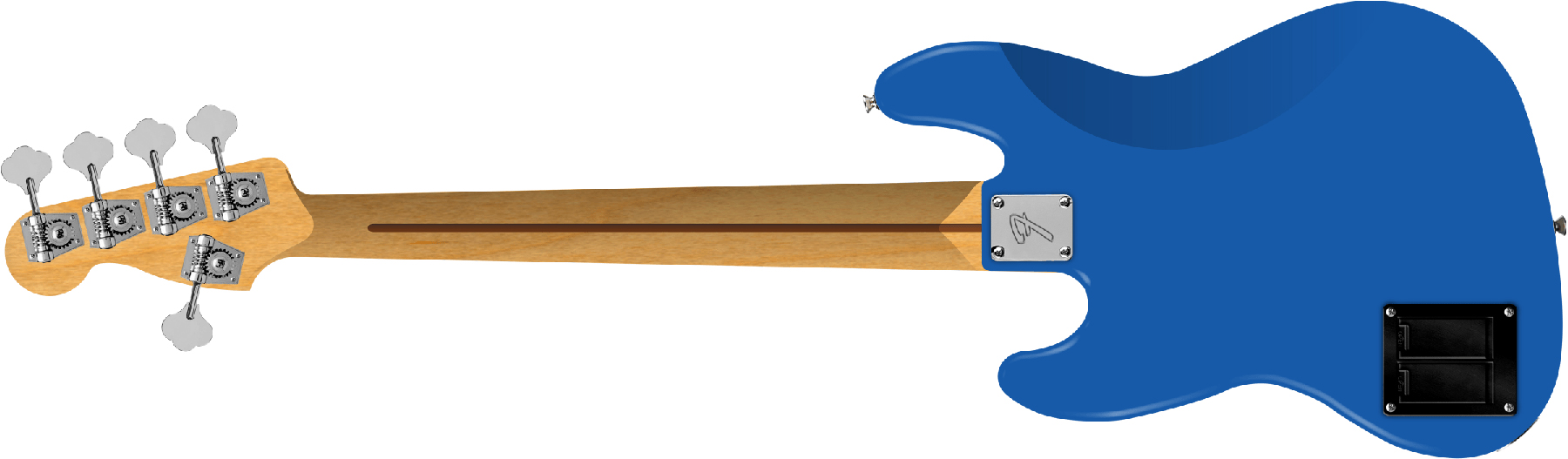 Fender Jazz Bass Active V Player Ii Modified Mex 5c Rw - Electric Blue - Basse Électrique Solid Body - Variation 1