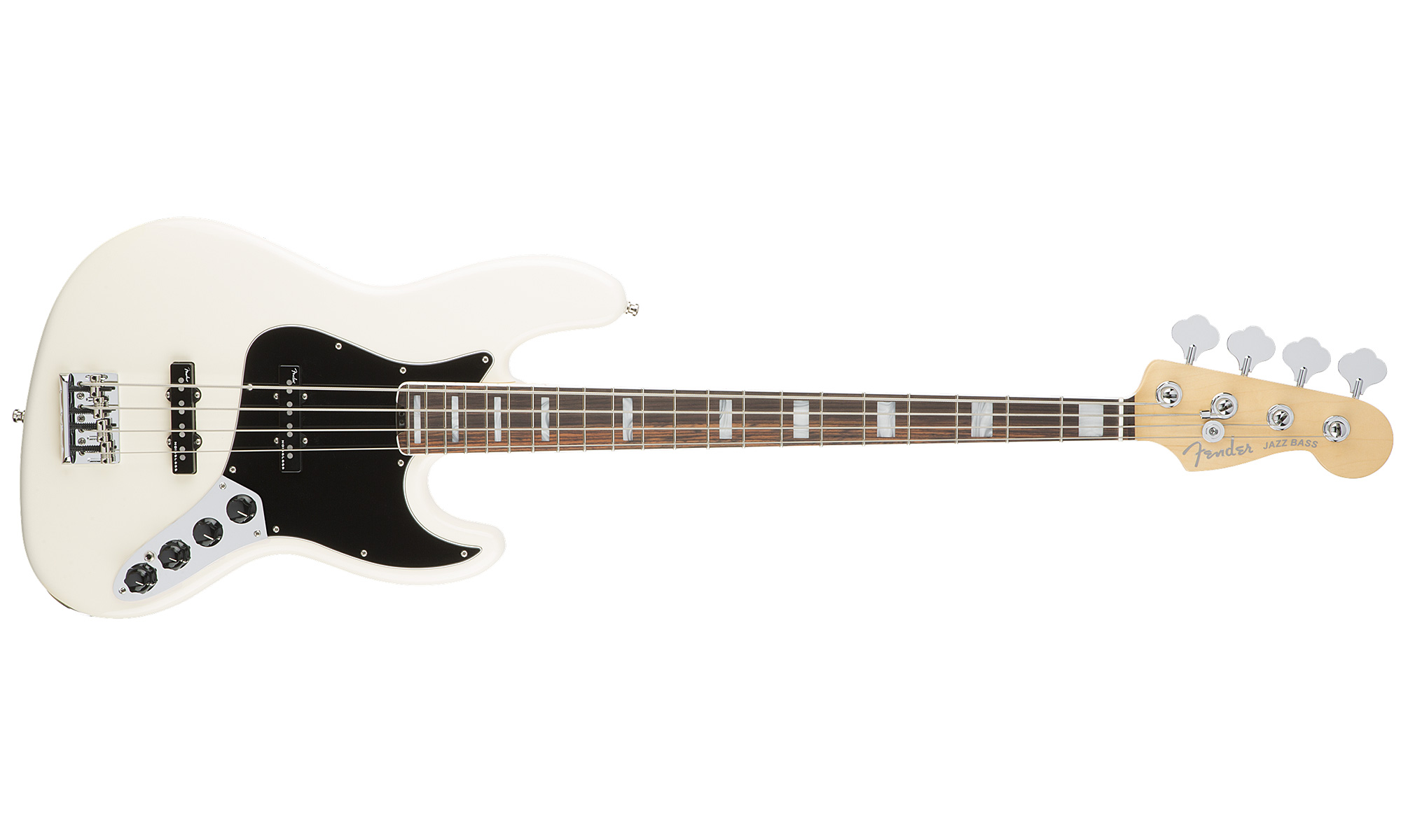 Fender Jazz Bass American Elite 2016 Usa Rw - Olympic White - Basse Électrique Solid Body - Variation 1