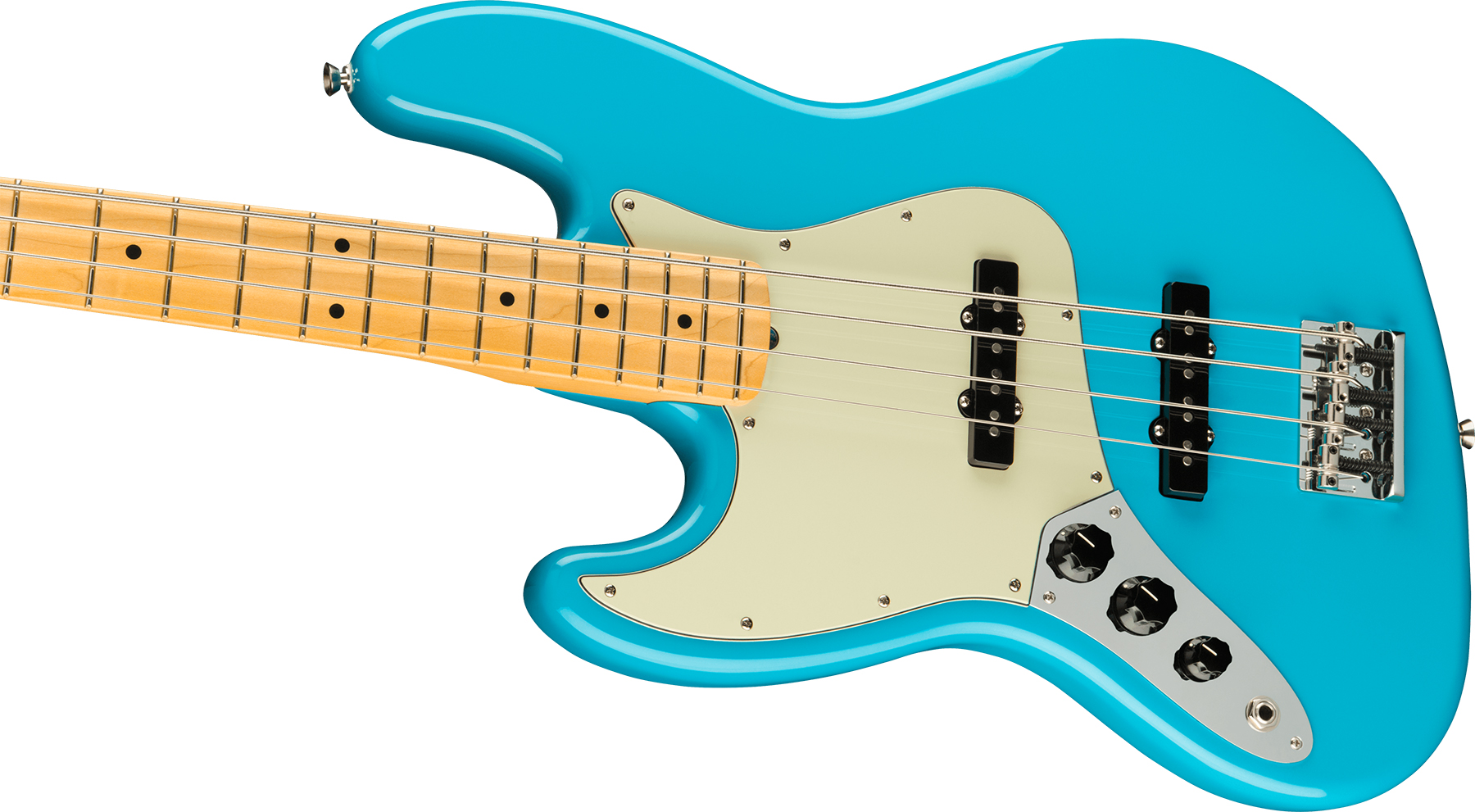 Fender Jazz Bass American Professional Ii Lh Gaucher Usa Mn - Miami Blue - Basse Électrique Solid Body - Variation 2