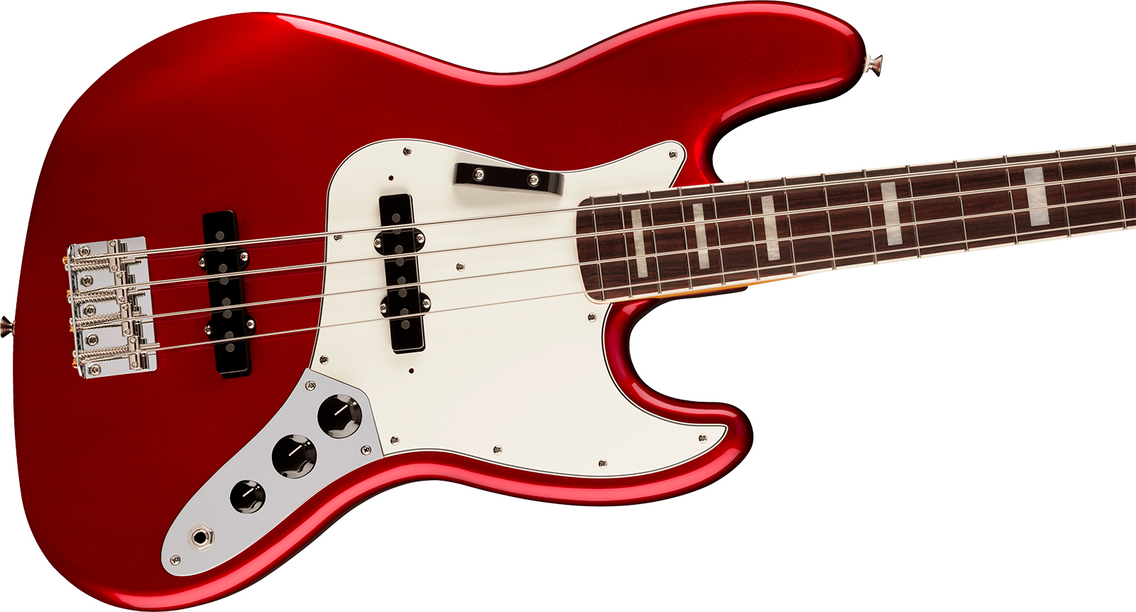 Fender Jazz Bass Early 70s Vintera 3 Mex Rw - Candy Apple Red - Basse Électrique Solid Body - Variation 2