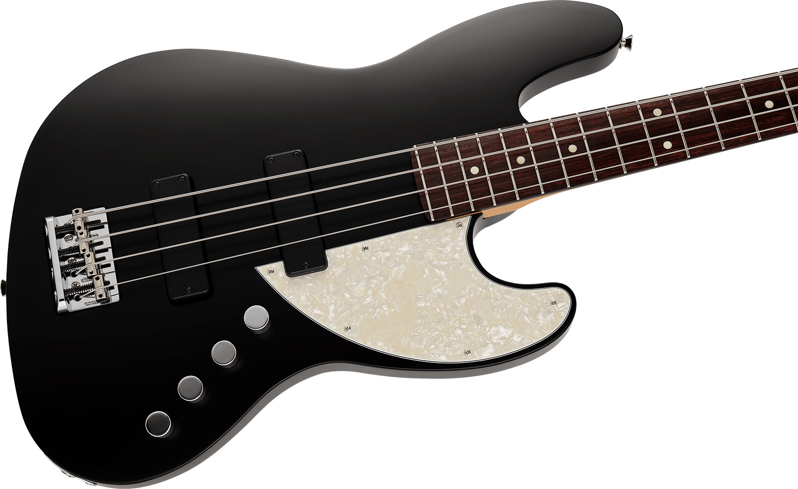 Fender Jazz Bass Elemental Mij Jap Active Rw - Stone Black - Basse Électrique Solid Body - Variation 2