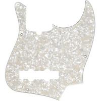 10-Hole Contemporary Jazz Bass Pickguards - Aged White Pearloid