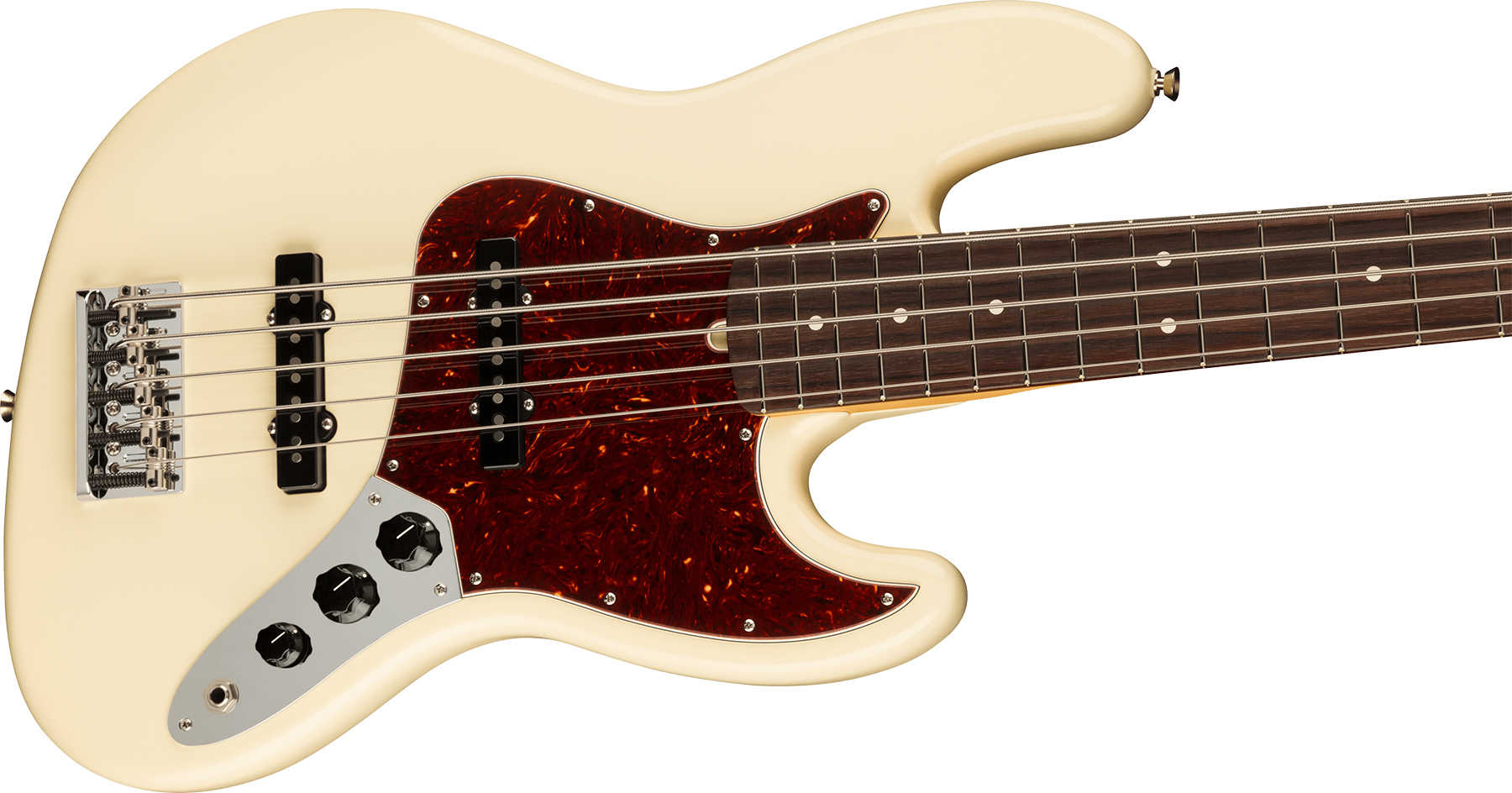 Fender Jazz Bass V American Professional Ii Usa 5-cordes Rw - Olympic White - Basse Électrique Solid Body - Variation 2