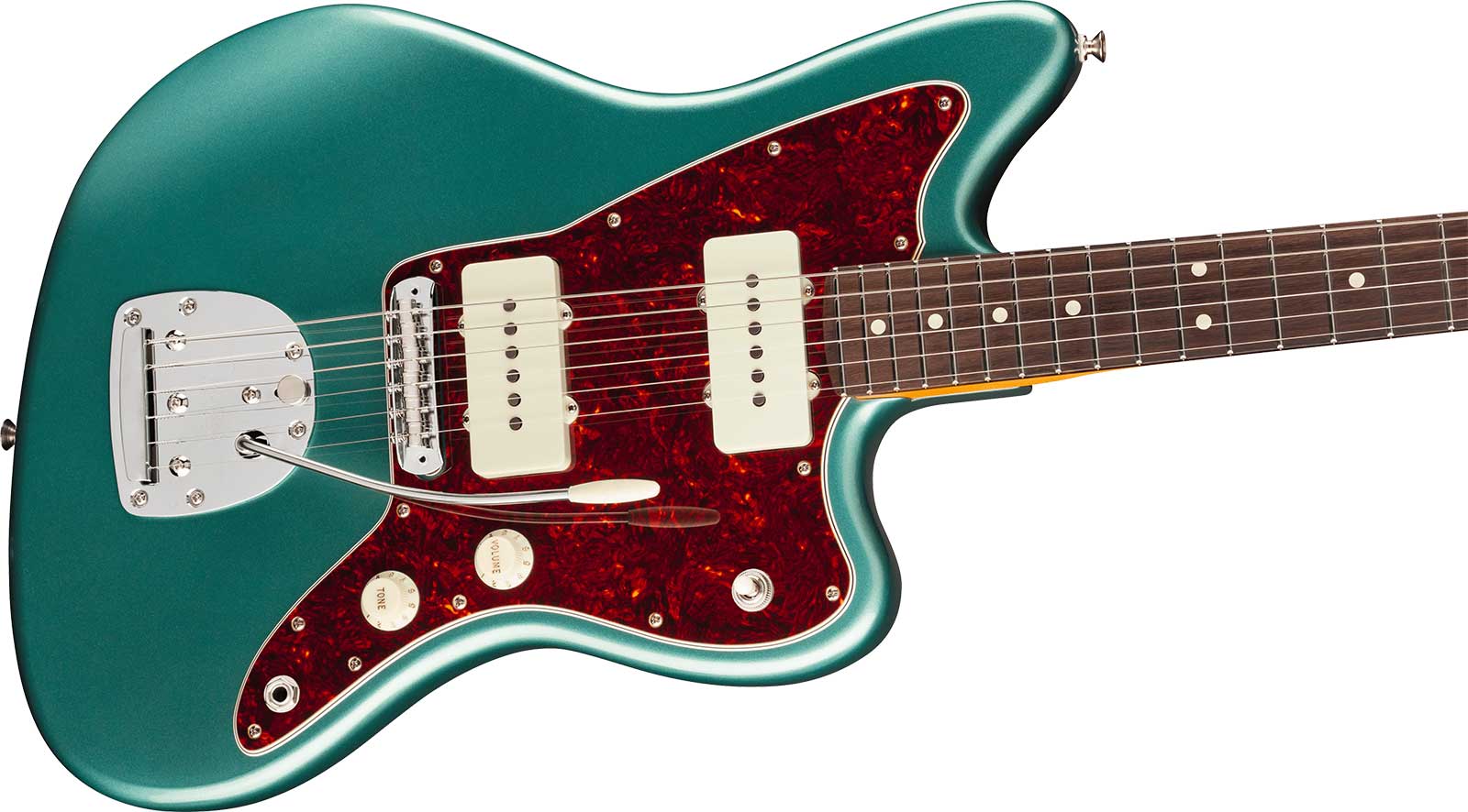 Fender Jazzmaster Classic American Pro Usa 2s Trem Rw - Faded Sherwood Green Metallic - Guitare Électrique RÉtro Rock - Variation 2