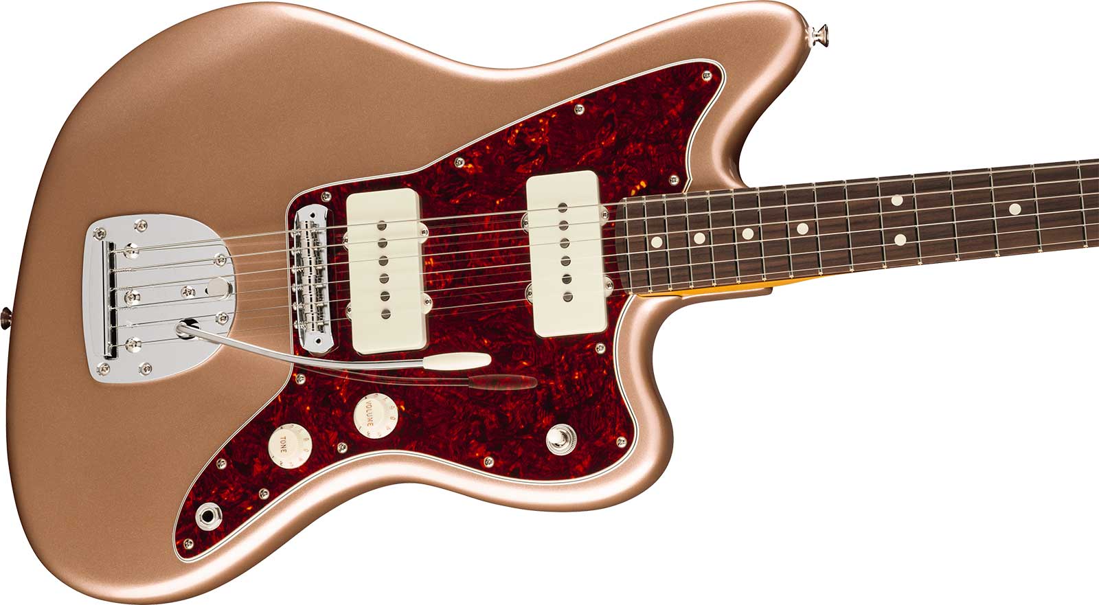 Fender Jazzmaster Classic American Pro Usa 2s Trem Rw - Faded Firemist Gold - Guitare Électrique RÉtro Rock - Variation 2
