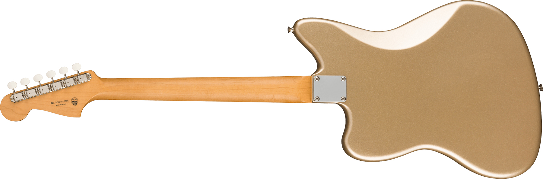 Fender Jazzmaster Gold Foil Ltd Mex 3mh Trem Bigsby Eb - Shoreline Gold - Guitare Électrique RÉtro Rock - Variation 1