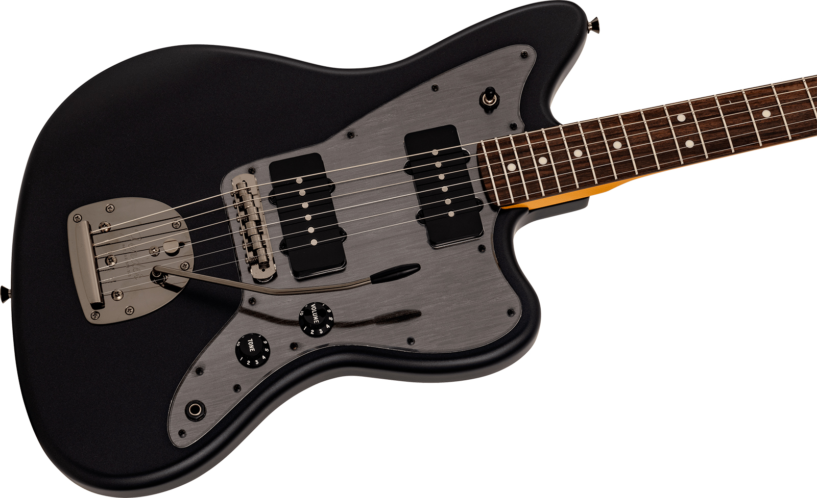 Fender Jazzmaster Hybrid Ii Mij Ltd Jap 2s Trem Rw - Matte Phantom Black - Guitare Électrique RÉtro Rock - Variation 2