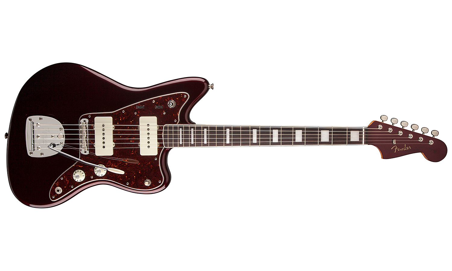 Fender Troy Van Leeuwen Jazzmaster Signature Mex Rw - Oxblood - Guitare Électrique RÉtro Rock - Variation 1