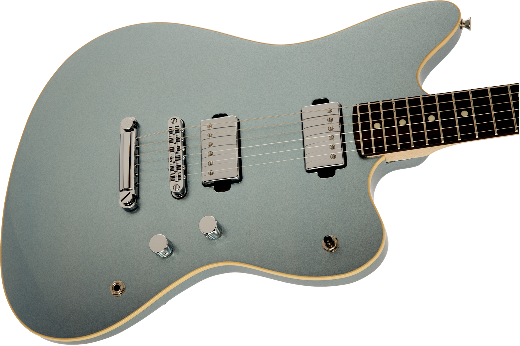 Fender Jazzmaster Modern Hh Japon Ht Rw - Mystic Ice Blue - Guitare Électrique RÉtro Rock - Variation 2