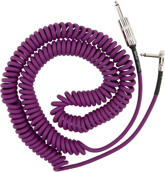 Fender Jimi Hendrix Voodoo Child Cable Instrument Spirale Droit/coude 30inc/9.1m Purple - CÂble - Variation 1