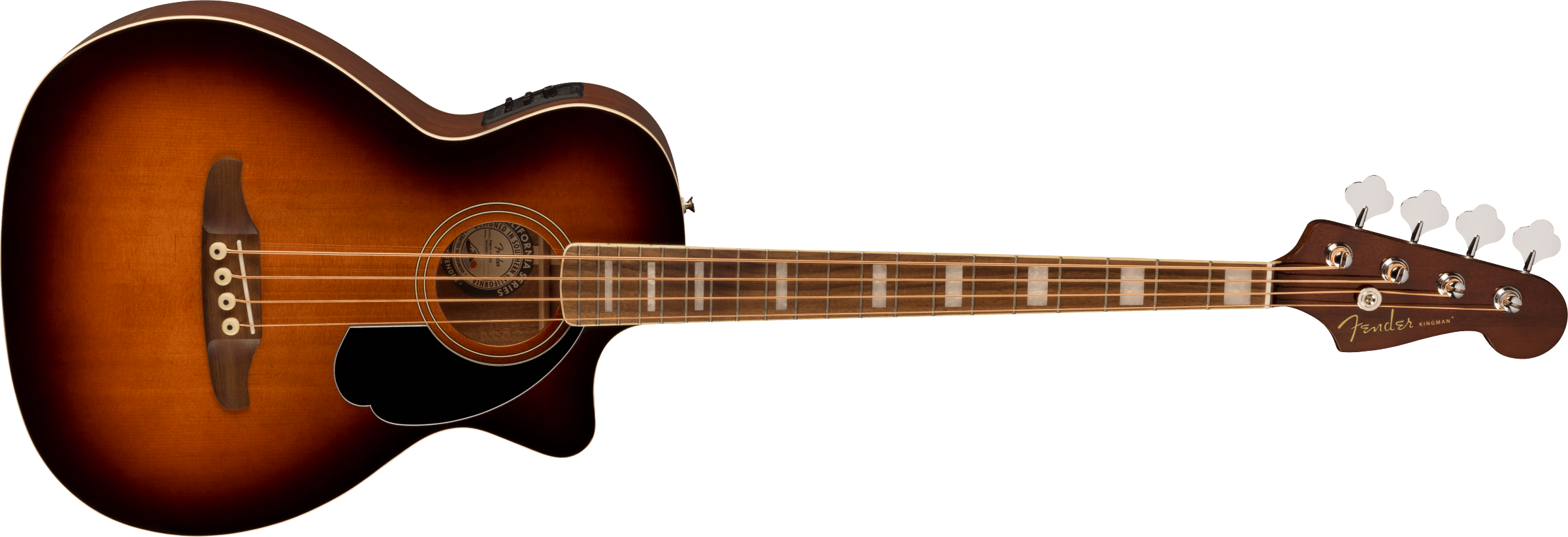 Fender Kingman Bass Sce Dreadnought Cw Epicea Sapelle - Shaded Edge Burst - Basse Acoustique - Variation 2