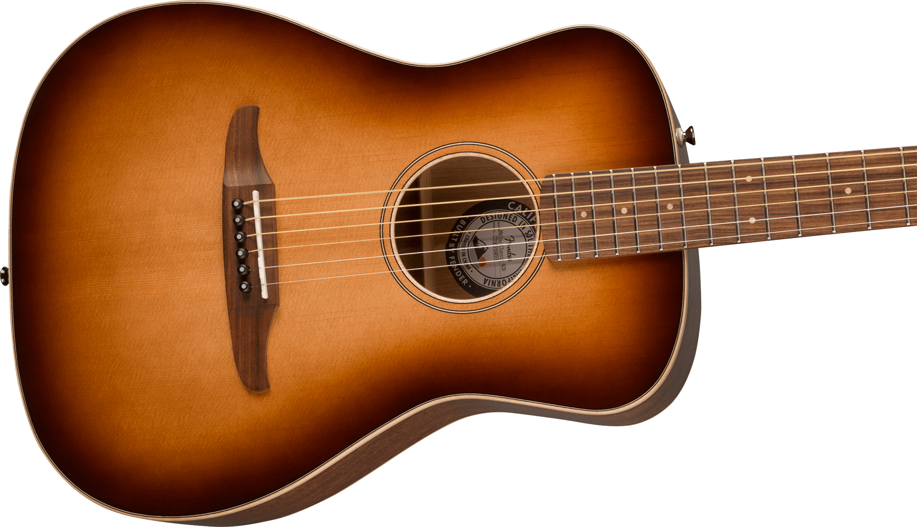 Fender Malibu Classic California Concert Epicea Acajou Pf +housse - Aged Cognac Burst - Guitare Electro Acoustique - Variation 2