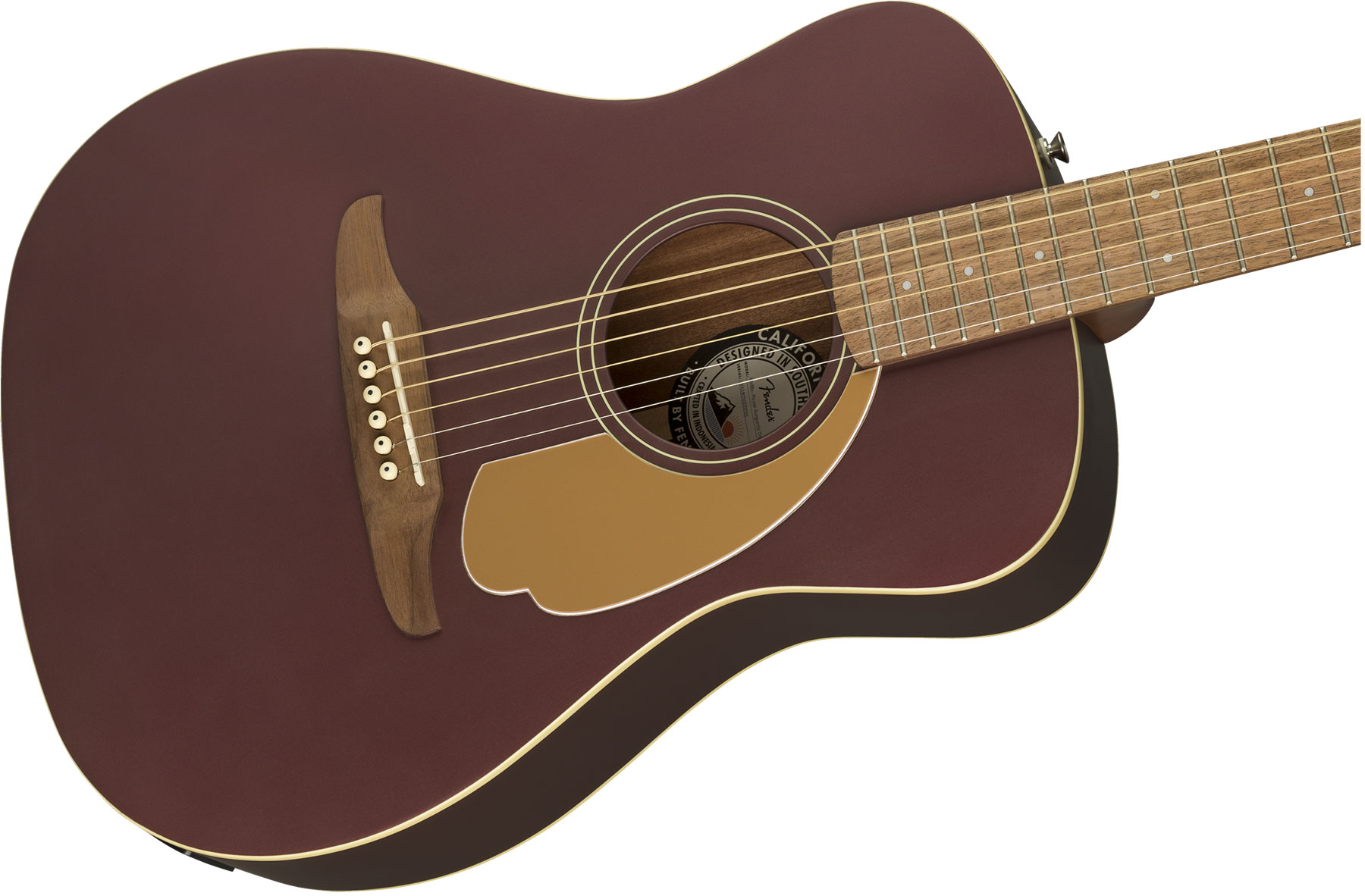 Fender Malibu Player Concert Epicea Acajou Wal - Burgundy Satin - Guitare Electro Acoustique - Variation 1