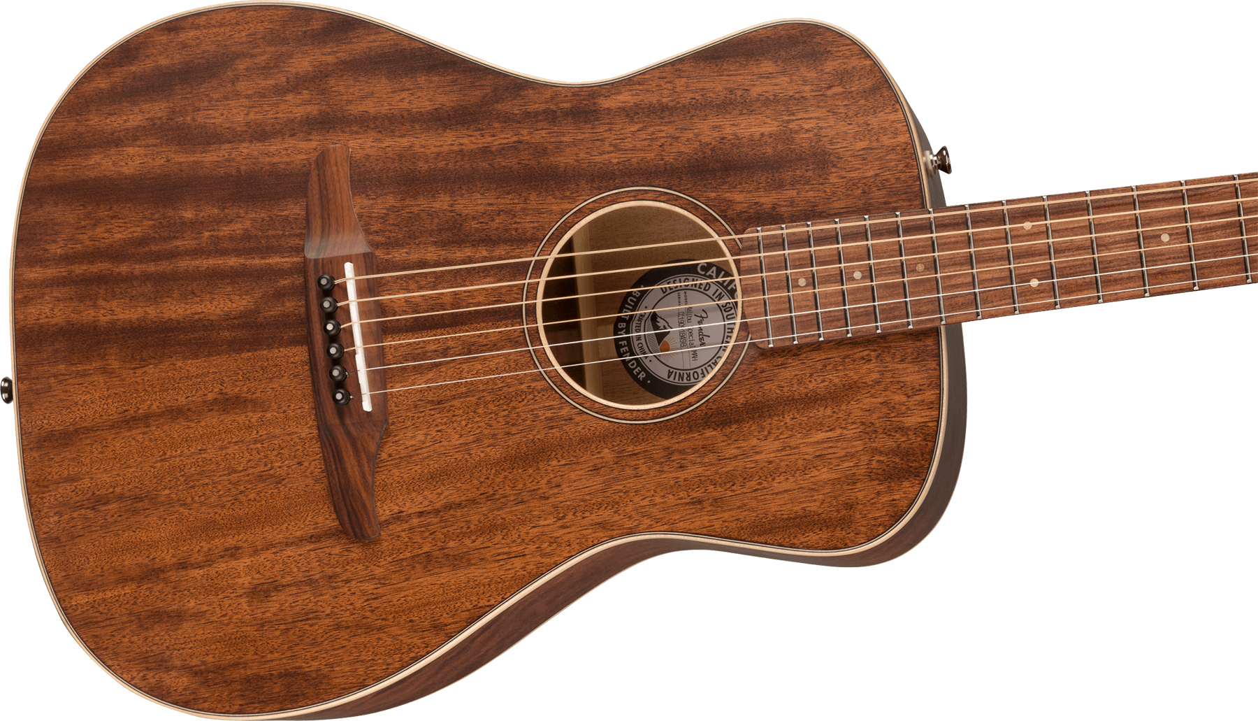 Fender Malibu Special California Concert Tout Acajou Pf +housse - Natural Satin - Guitare Electro Acoustique - Variation 2