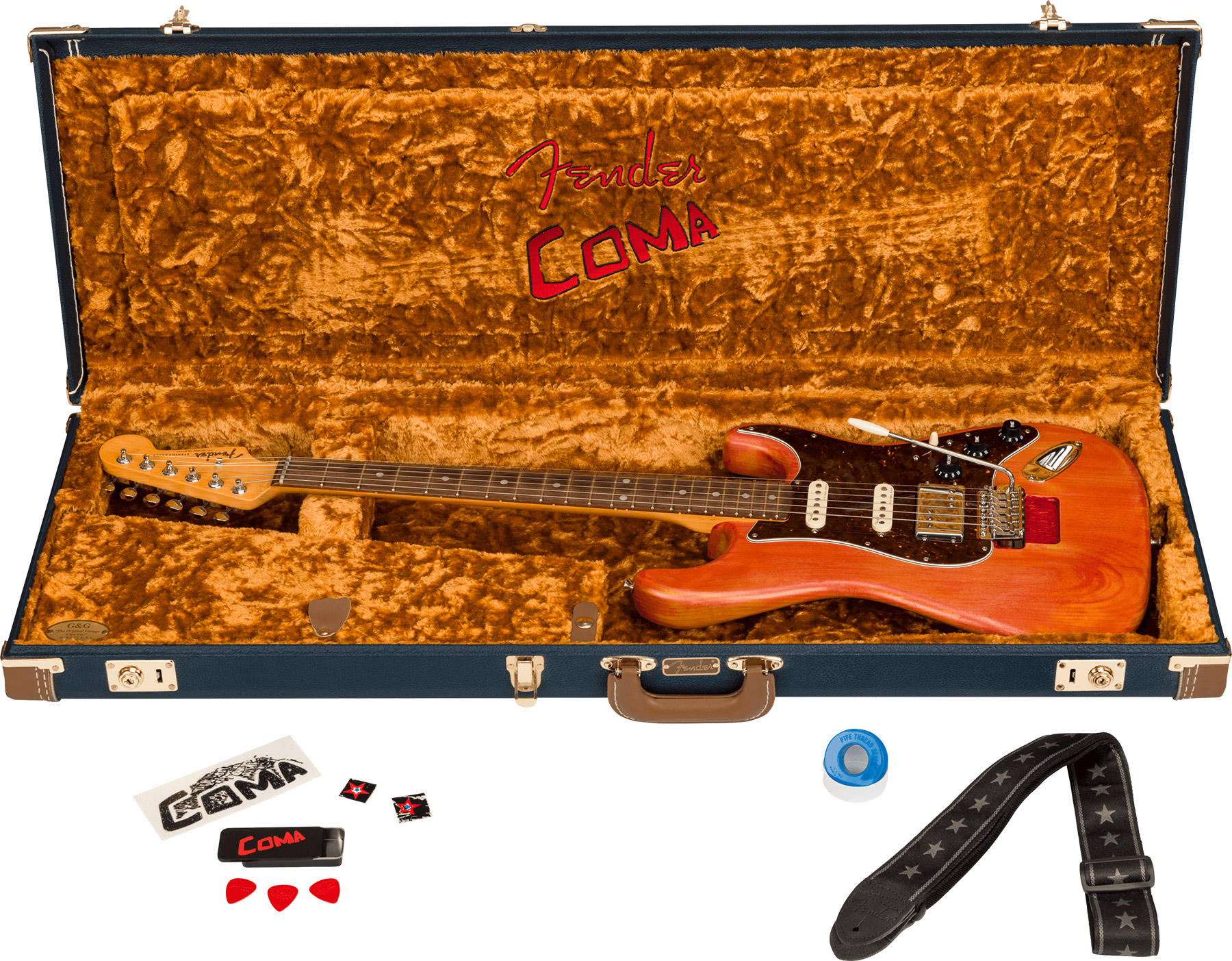 Fender Michael Landau Strat Coma Stories Usa Signature Hss Trem Rw - Coma Red - Guitare Électrique Forme Str - Variation 4